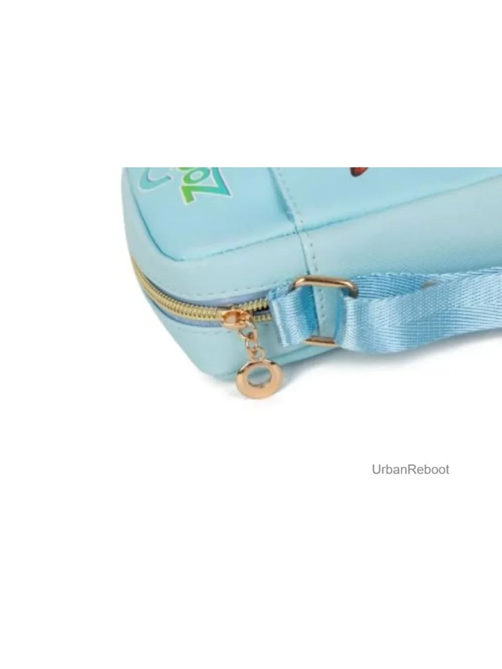 Mini Crossbody Bag PU Leather Cartoon Zip Shoulder Bag